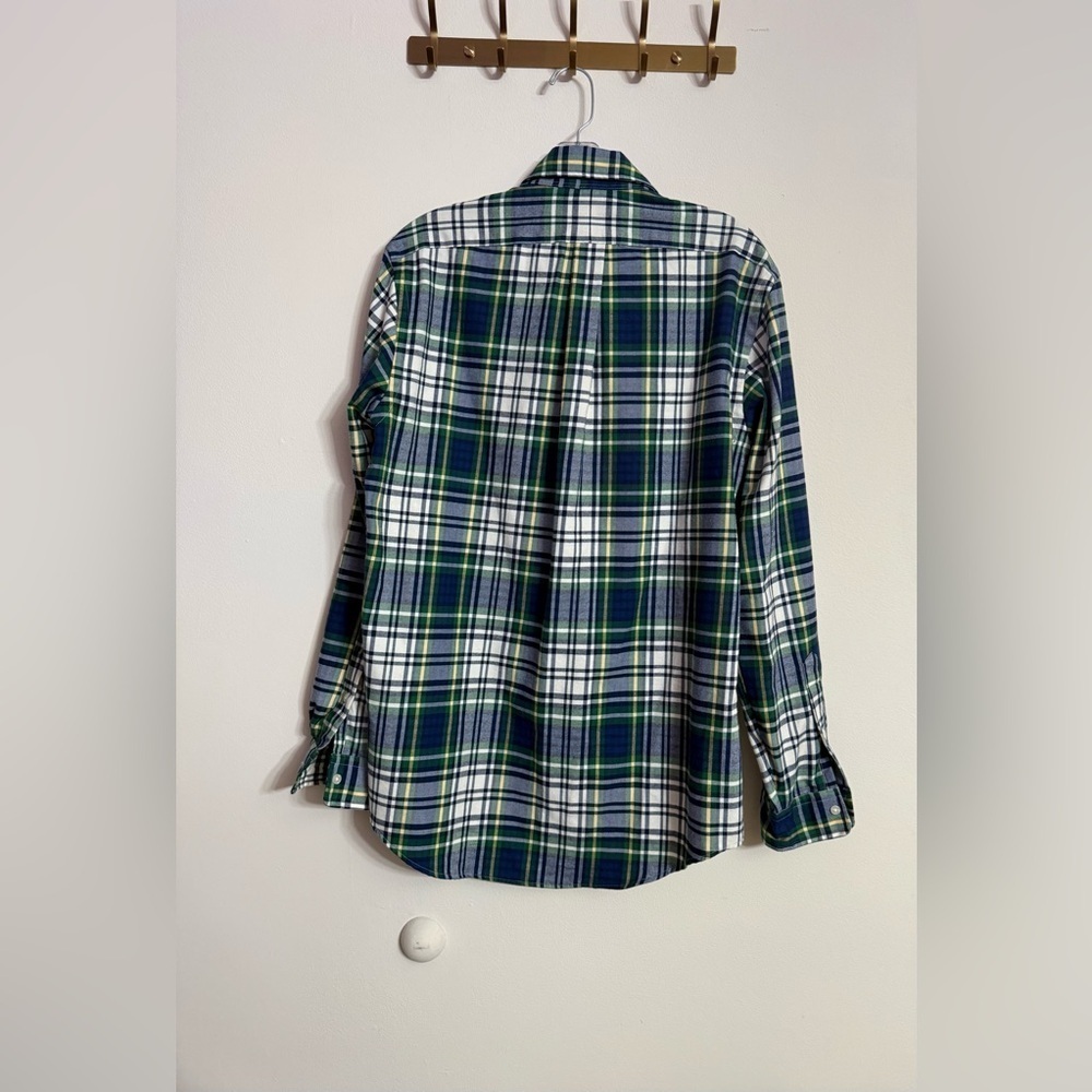 Ralph Lauren Shirt Mens Blue Green Plaid Performance Flannel Size Medium M - Picture 4 of 4